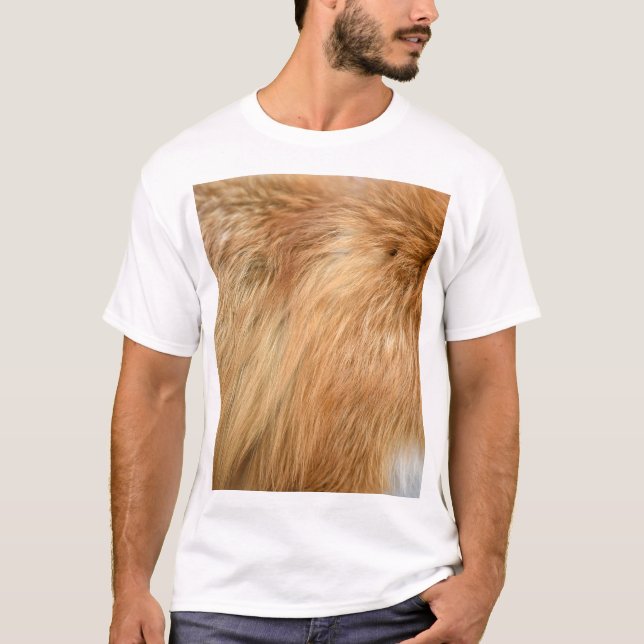 Red Fox Fur Muster Tile T-Shirt (Vorderseite)