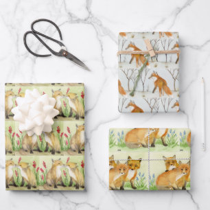 Red Fox Geschenkpapier Set