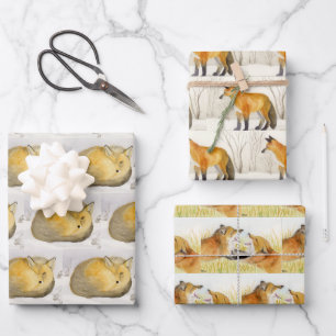 Red Fox Geschenkpapier Set