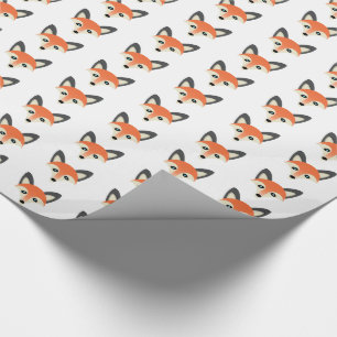 Red Fox - Glossy Wrapping Paper, 30" x 15' Geschenkpapier
