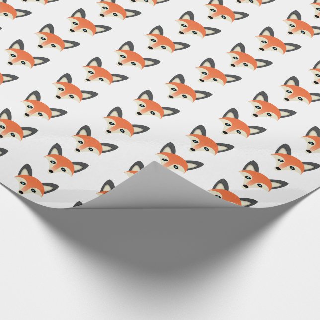 Red Fox - Glossy Wrapping Paper, 30" x 15' Geschenkpapier (Ecke)