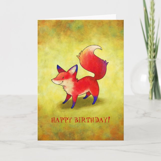 Red Fox Greeting Card(benutzerdefinierbar) Karte (Vorderseite)