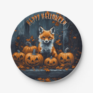 Red Fox Halloween Pappteller
