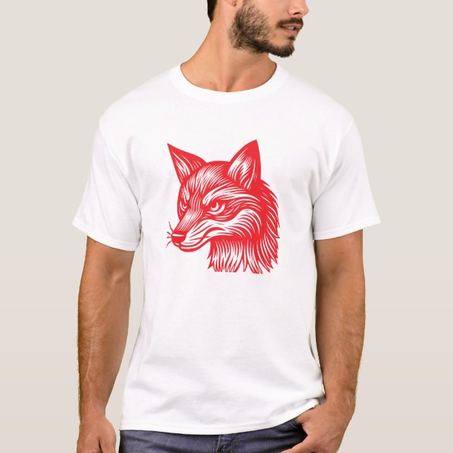 Red Fox Head T-Shirt (Vorderseite)