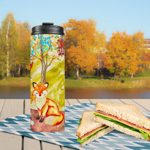 Red Fox Herbst Personalisiert Inspiration Thermosbecher