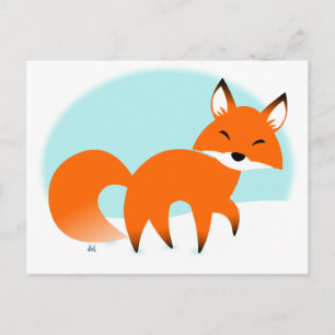 Red Fox Holiday Postkarte