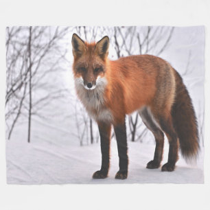 Red Fox im Winter Fleecedecke