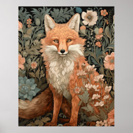 Red Fox in einem Viktorianischen Englischen Garten Poster