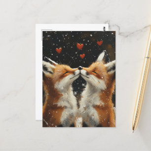 Red Fox in Liebe Postkarte