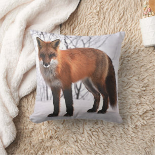 Red Fox in Snow Kissen
