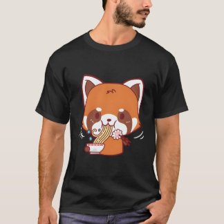 Red Fox Japanisch Ramen Noodles Geschenk T-Shirt