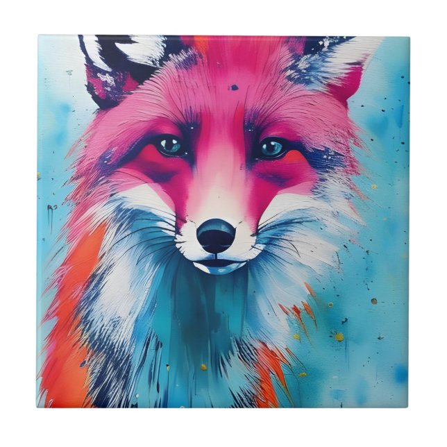 Red Fox-Keramik Fliese (Vorderseite)