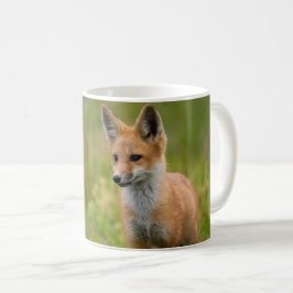 Red Fox Kit auf Graswiese Kaffeetasse