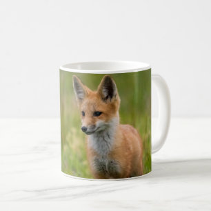 Red Fox Kit auf Graswiese Kaffeetasse