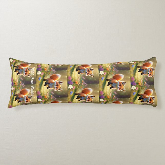 "Red Fox Kit's Antics" Seitenschläferkissen (Vorderseite)