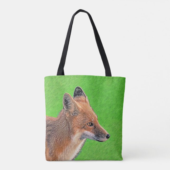 Red Fox Malerei - Original Wildlife Art (Rückseite)