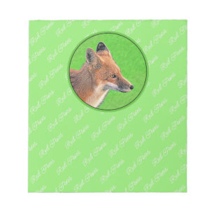 Red Fox Malerei - Original Wildlife Art Notizblock