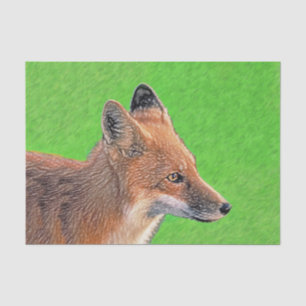 Red Fox Malerei - Original Wildlife Art Seidenpapier
