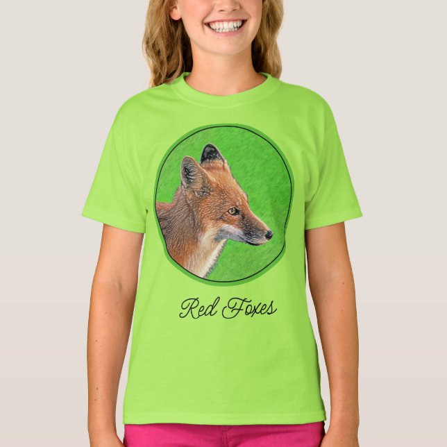 Red Fox Malerei - Original Wildlife Art T - Shirt (Vorderseite)