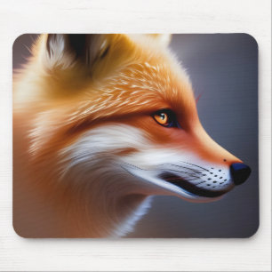 Red Fox Nah AI Art Mousepad