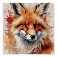 Red Fox no 2 Glossy Poster