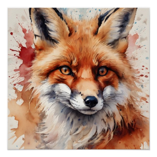 Red Fox no 2 Glossy Poster (Vorderseite)
