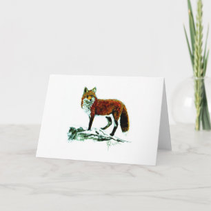 Red Fox Note Card Karte