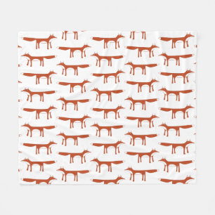 Red Fox Pattern Fleecedecke