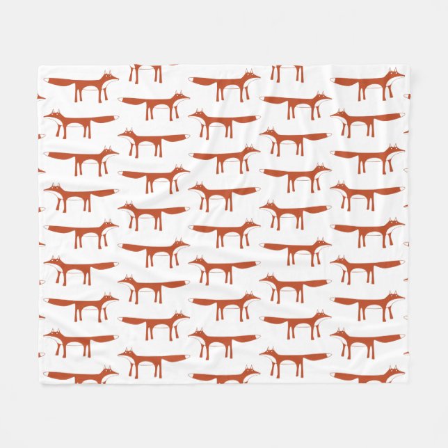 Red Fox Pattern Fleecedecke (Vorderseite (Horizontal))