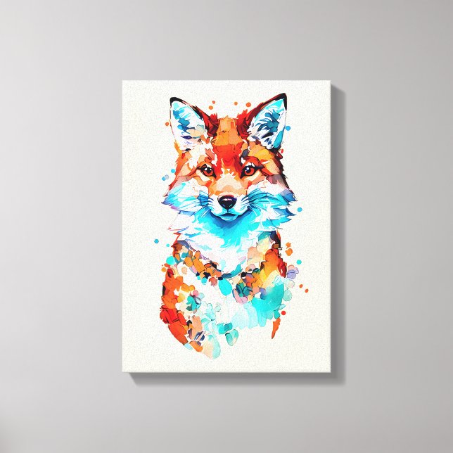 Red Fox Portrait Leinwanddruck (Vorderseite)