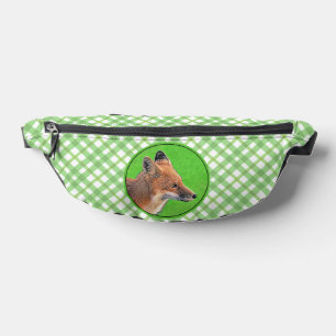 Red Fox Portrait Malerei Original Wildlife Bauchtasche