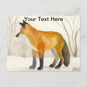 Red Fox Postkarte
