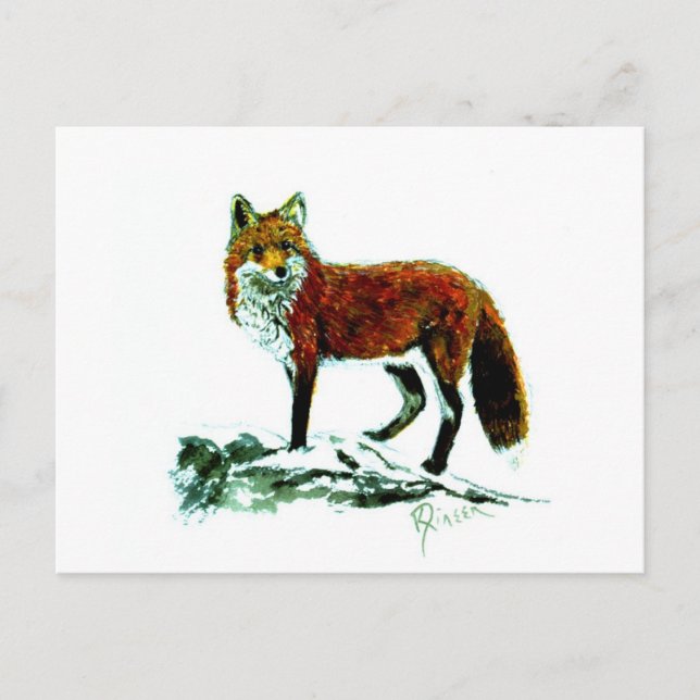 Red Fox Postkarte (Vorderseite)