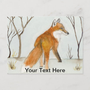 Red Fox Postkarte