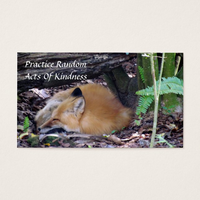 Red Fox Random Acts of Kindness Card (Vorderseite)