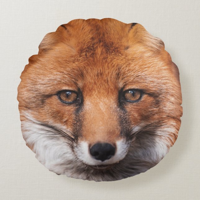 Red Fox Rundes Kissen (Vorderseite)