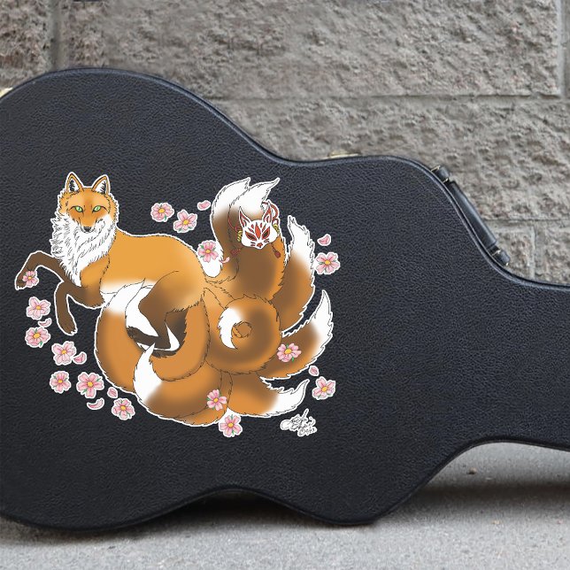 Red Fox Schwanzes Kitsune Kasai Aufkleber (Von Creator hochgeladen)