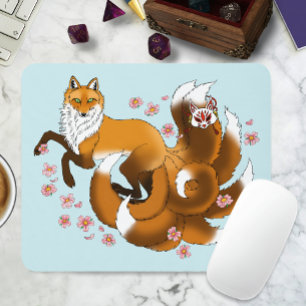 Red Fox Schwanzes Kitsune Kasai Mousepad