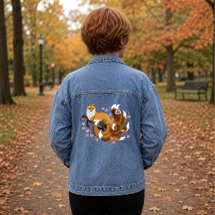Red Fox Schwanzes Kitsune Kitsue Jeansjacke