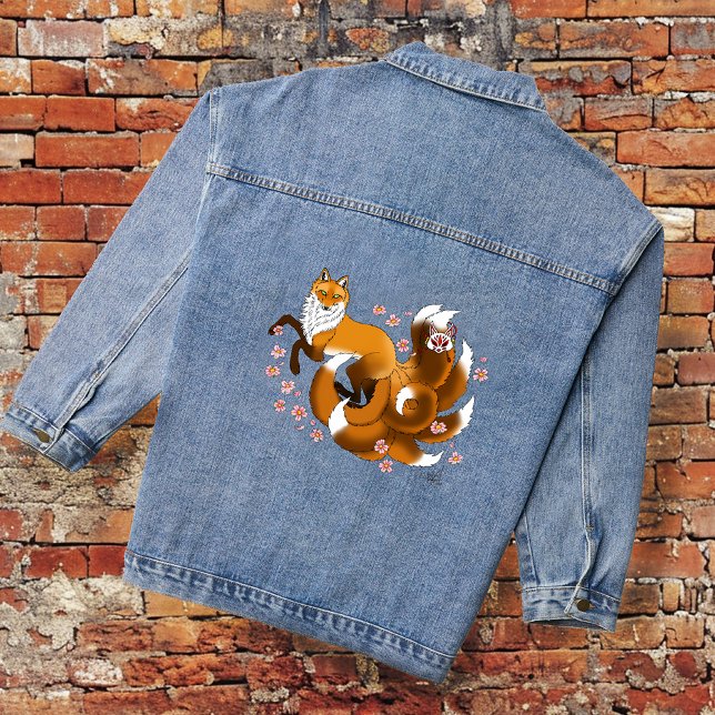 Red Fox Schwanzes Kitsune Kitsue Jeansjacke (Von Creator hochgeladen)