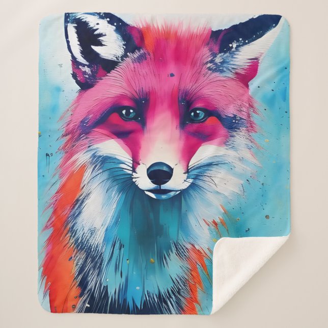 Red Fox Sherpa Blanket Sherpadecke (Vorderseite)