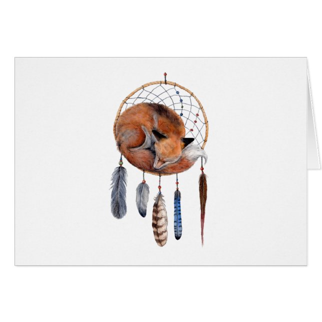 Red Fox Sleeping on Dreamcatcher (Vorderseite (Horizontal))