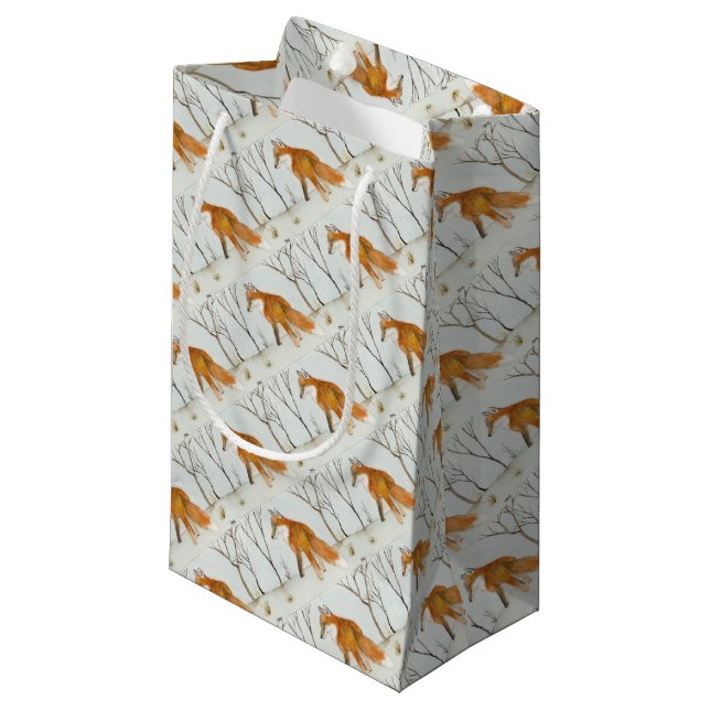 Red Fox small gift bag Kleine Geschenktüte (Vorderseite Schrägansicht)