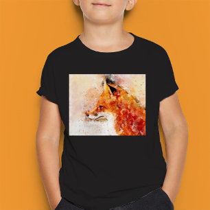 Red Fox Watercolor Portrait 03 T-Shirt