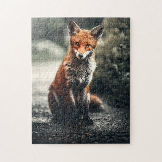 Red Fox Wild Jagd Tiere Wald Landschaft Puzzle