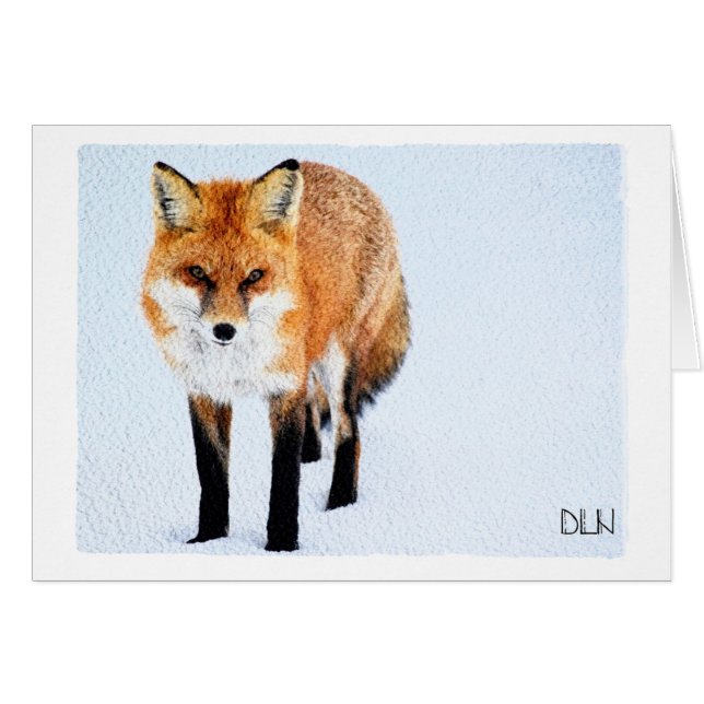 Red Fox/Wildlife Art/Aquarellbild (Vorderseite (Horizontal))
