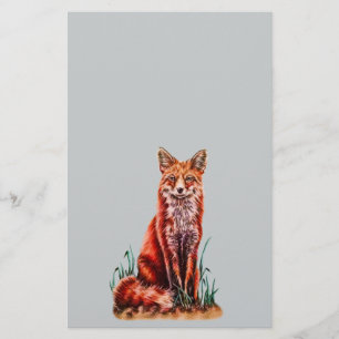 Red Fox Zeichnend Tier Art Stift Foxy