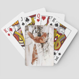 Red Foxes in the Winter Snow (by Wilhelm Kuhnert) Spielkarten