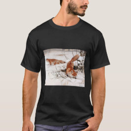 Red Foxes in the Winter Snow (by Wilhelm Kuhnert) T-Shirt