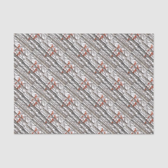 Red Foxes in Woods Art Einmaliges Geschenk Wrap Seidenpapier (Vorderseite)